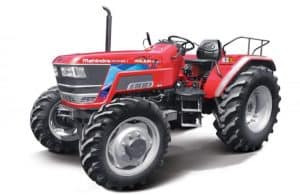 Red colour Mahindra tractor